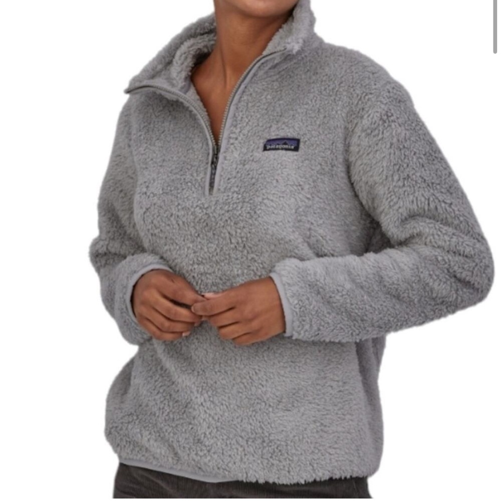 PATAGONIA Los Gatos Fleece 1/4 Zip Pullover Sweater Salt Gray Women’s Size Small